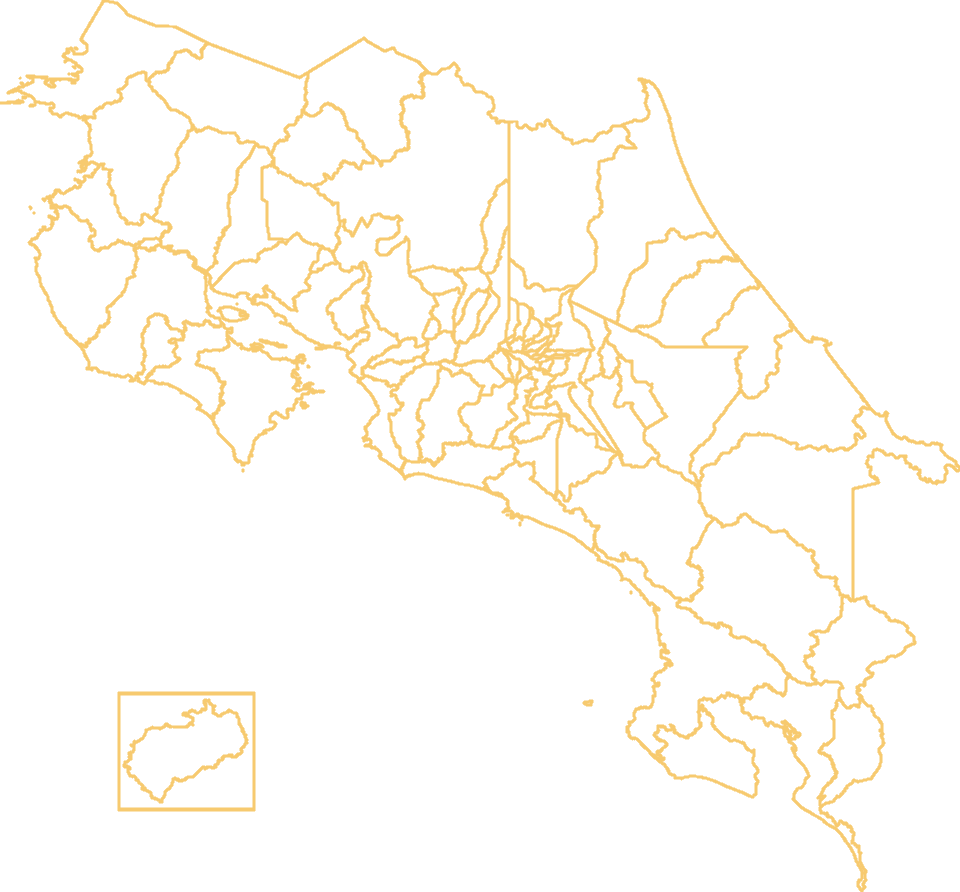 Mapa de cantones de Costa Rica - RALVA